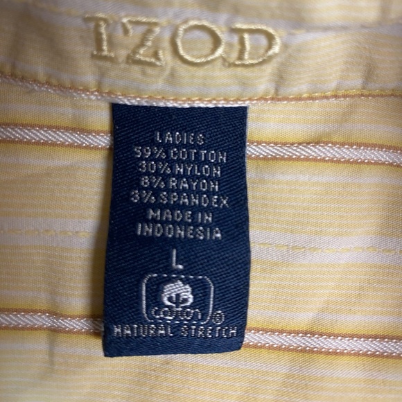 Izod Long Sleeve Button Up Shirt Women’s Large - Picture 3 of 3